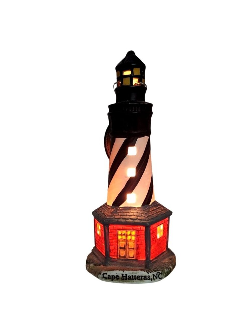 Cape Hatteras NC Porcelain Lighthouse Lighted Coastal Nautical Christmas Village